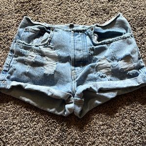 Carmar denim distressed shorts